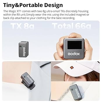 Godox Magic XT1 ワイヤレスマイクセット Amazon.com: GODOX Magic XT1 Wireless Lavalier Microphone